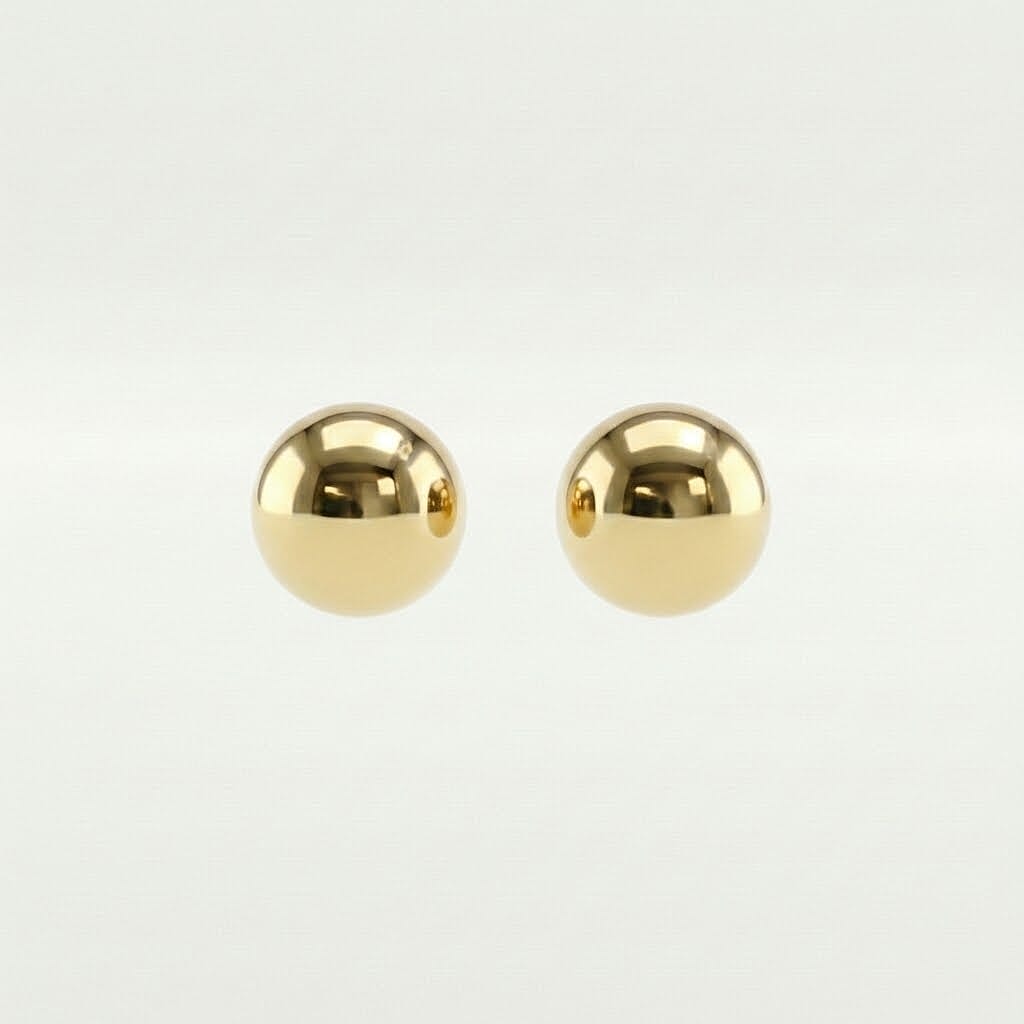 9K Yellow Gold 2MM Supreme Finish Ball Stud Earrings 0.2 grams 6092962 0