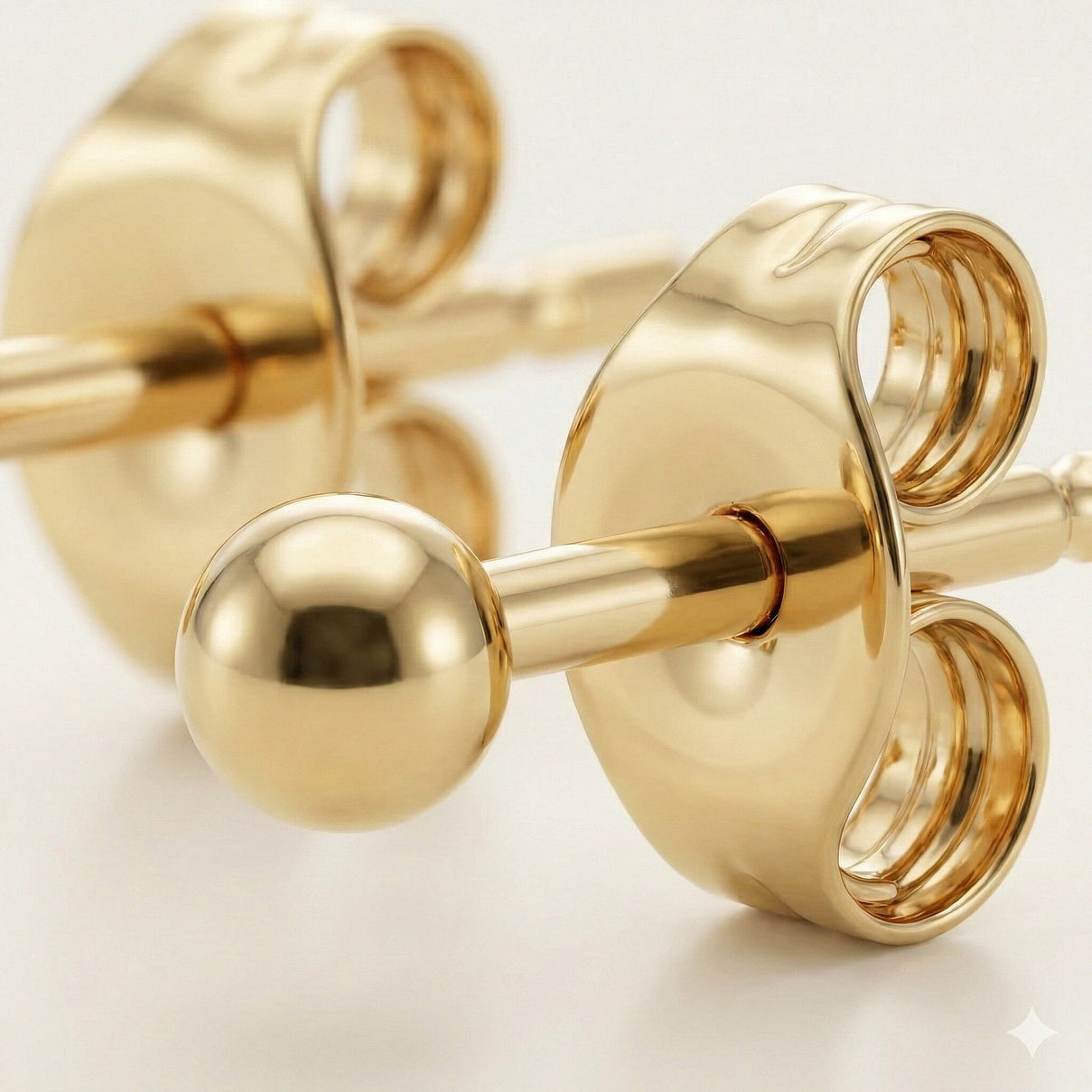 9K Yellow Gold 2MM Supreme Finish Ball Stud Earrings 0.2 grams 6092962 4
