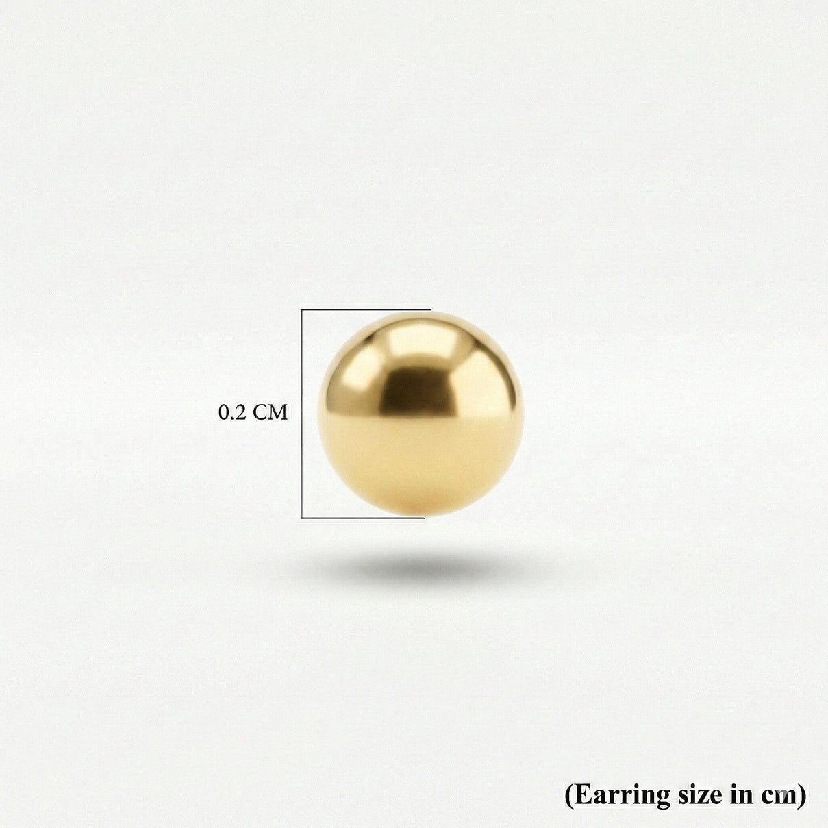 9K Yellow Gold 2MM Supreme Finish Ball Stud Earrings 0.2 grams 6092962 7