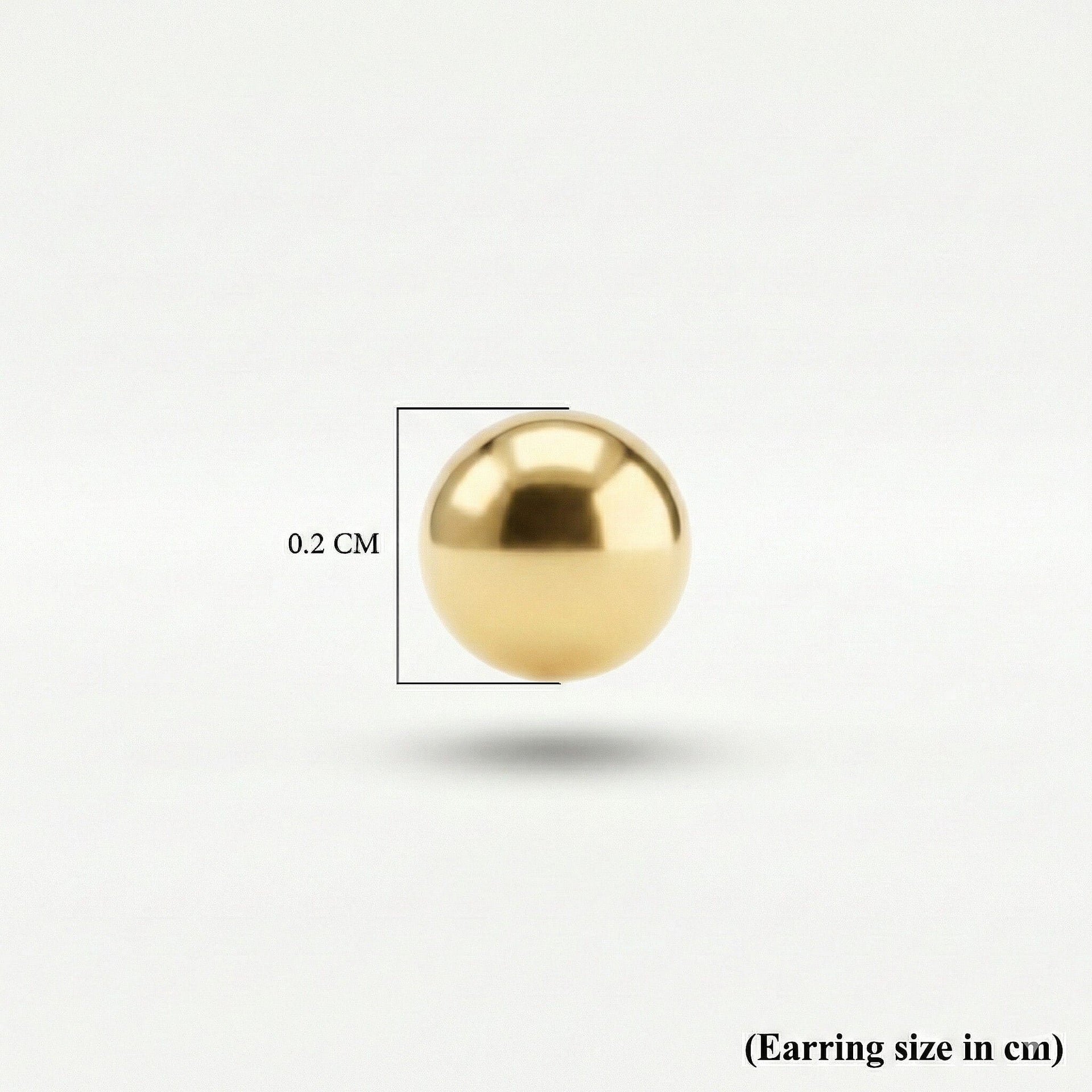 9K Yellow Gold 2MM Supreme Finish Ball Stud Earrings 0.2 grams 6092962 7