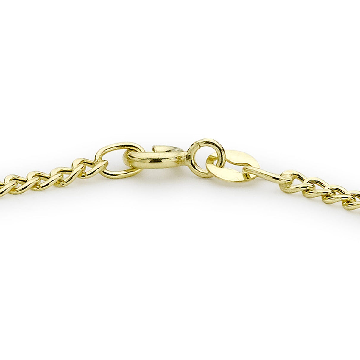 9K Yellow Gold 2mm Curb Chain Bracelet 7 Inch 7193097 2