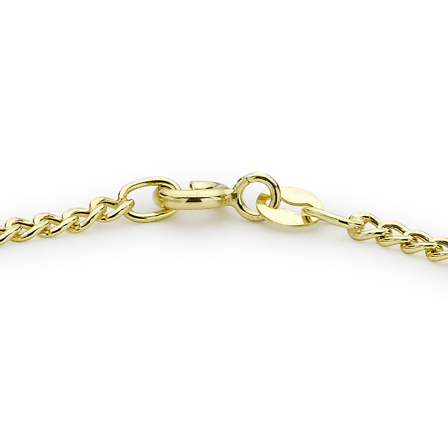 9K Yellow Gold 2mm Curb Chain Bracelet 7 Inch 7193097 2