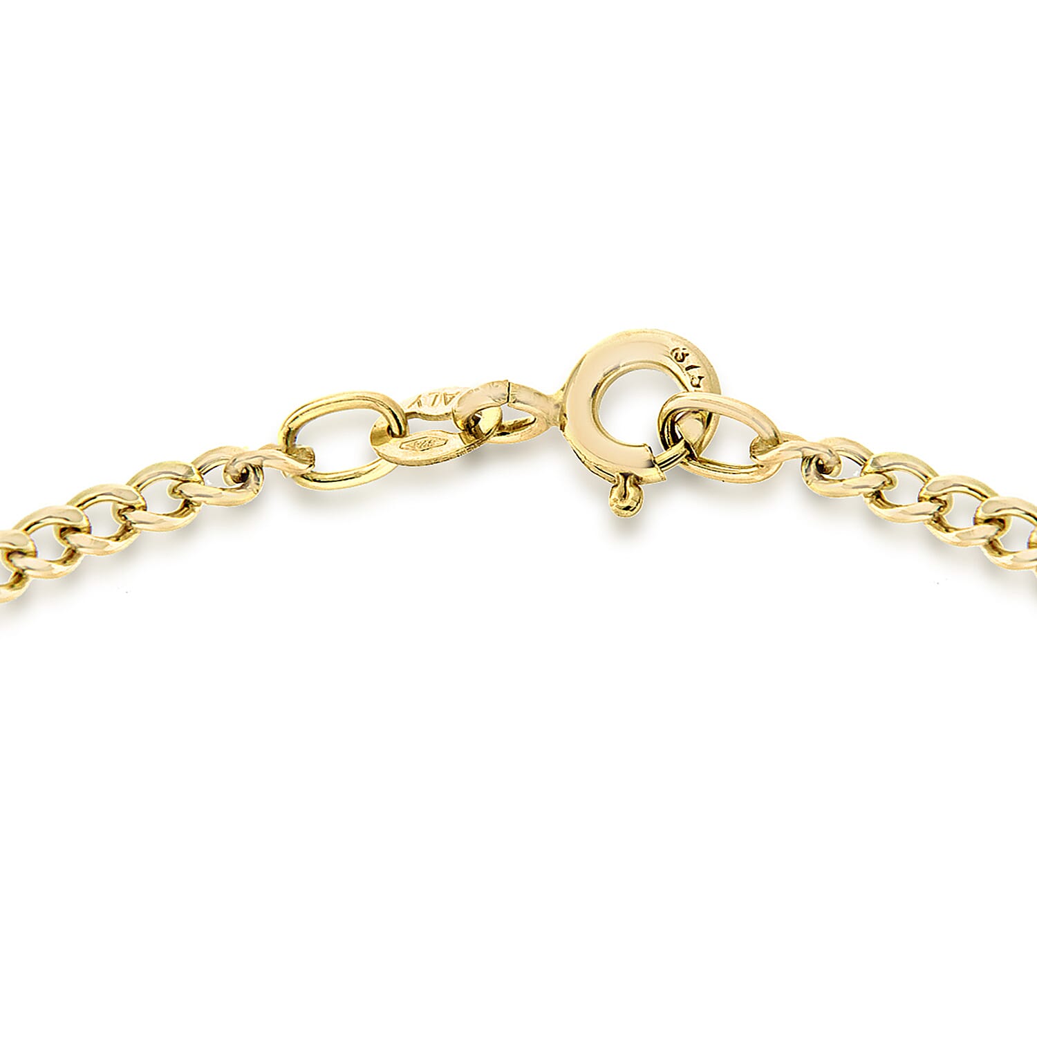9K Yellow Gold 2mm Curb Chain Bracelet 7 Inch 7193097 3