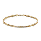9K Yellow Gold 2mm Franco Link Bracelet 8 Inch