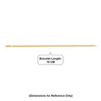 9K Yellow Gold Flat Curb Bracelet (Size - 7.5) with Lobster Clasp