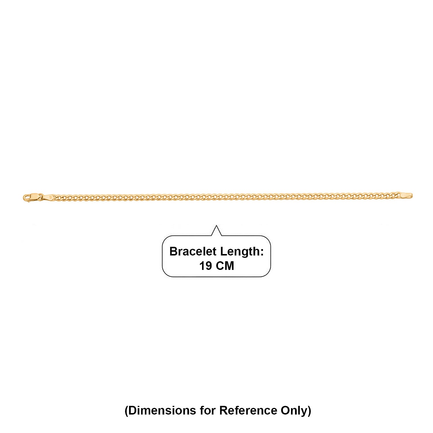 9K Yellow Gold 3.1MM Flat Curb Bracelet with Lobster Clasp 7.5 Inch 8416858 4