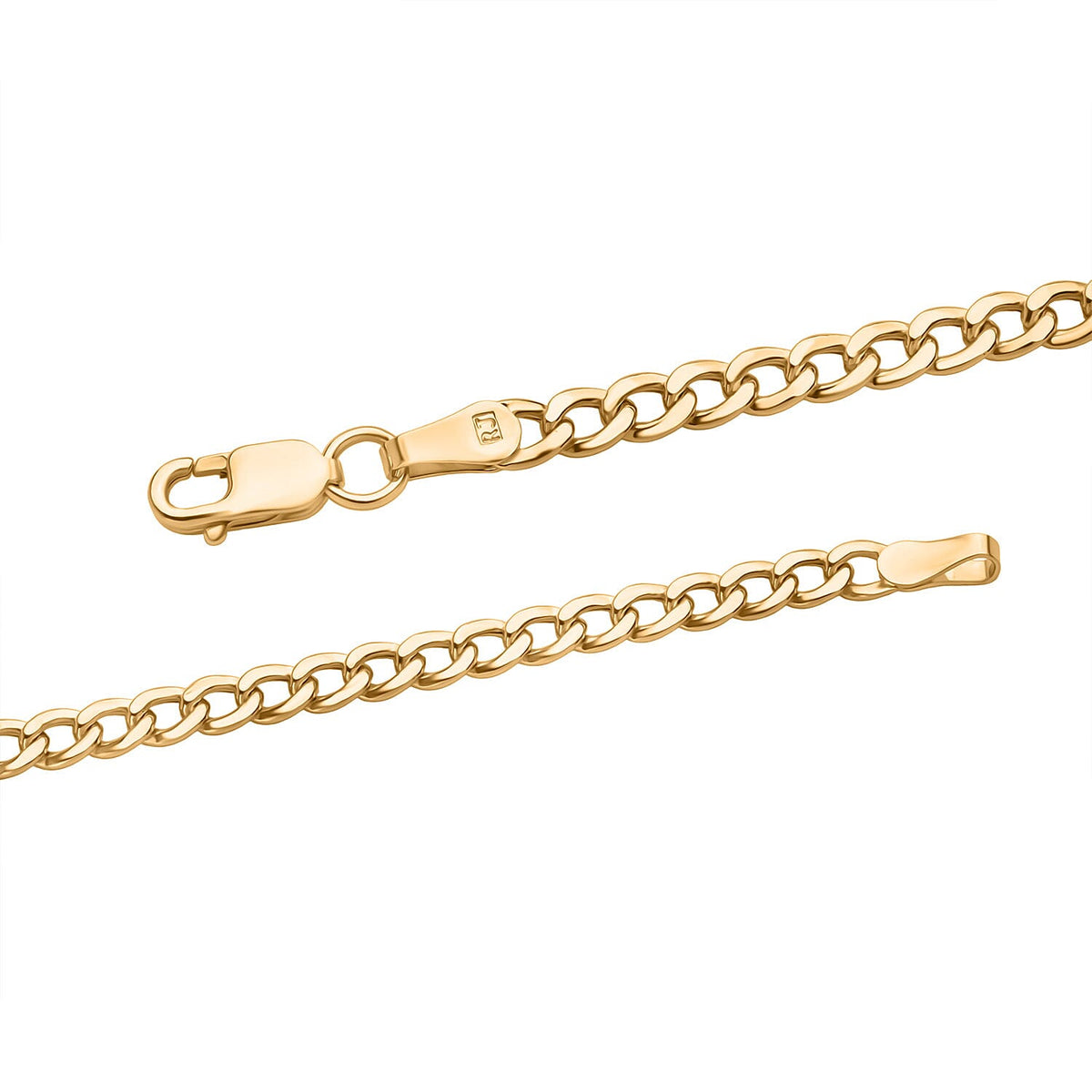 9K Yellow Gold 3.1MM Flat Curb Necklace with Lobster Clasp 18 Inch 4.25g 8416723 4