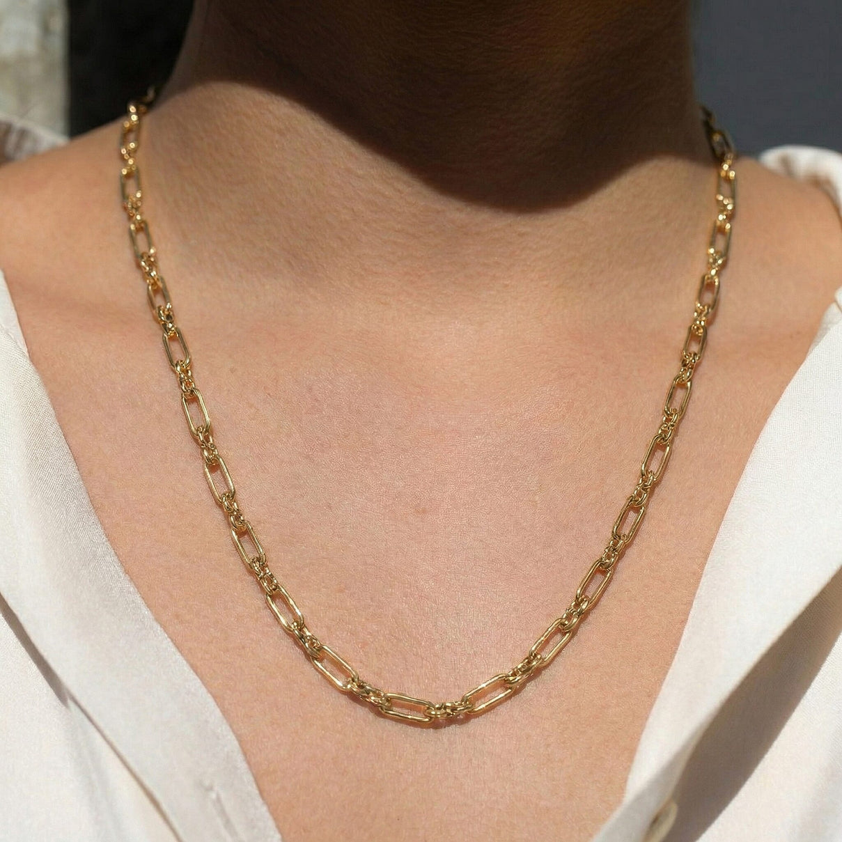 9K Yellow Gold 3.5mm Diamond Cut Figaro Belcher Chain 20 Inch 7190546 1