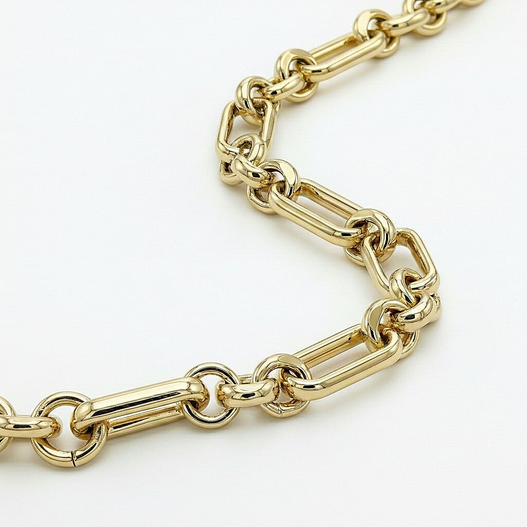 9K Yellow Gold 3.5mm Diamond Cut Figaro Belcher Chain 20 Inch 7190546 3
