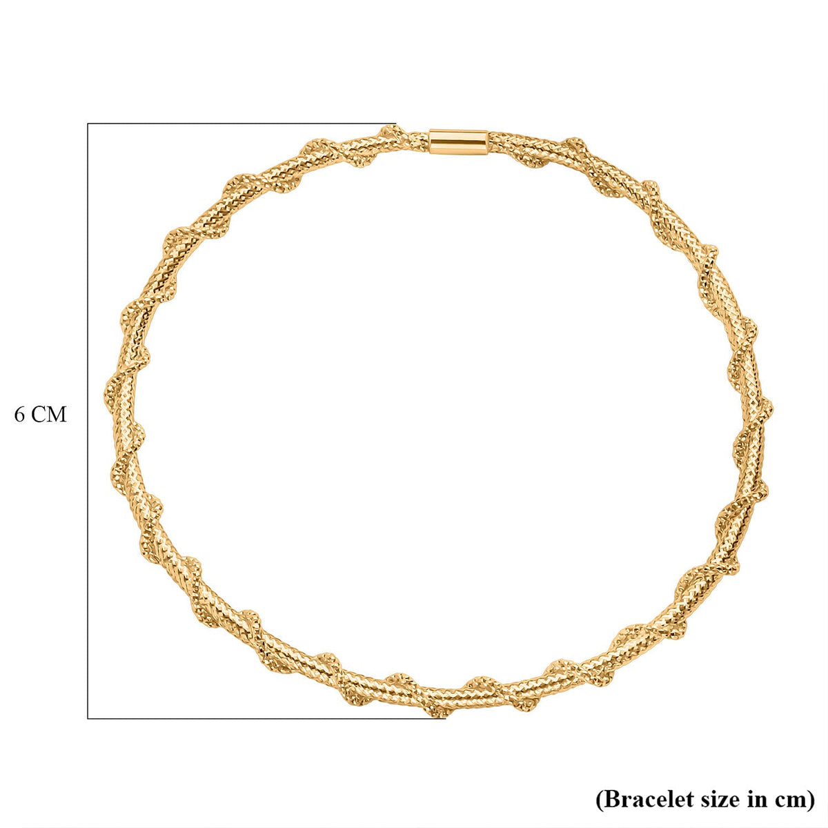 9K Yellow Gold 3.7MM Stretchable Bracelet 7.5 Inch 8416232 6