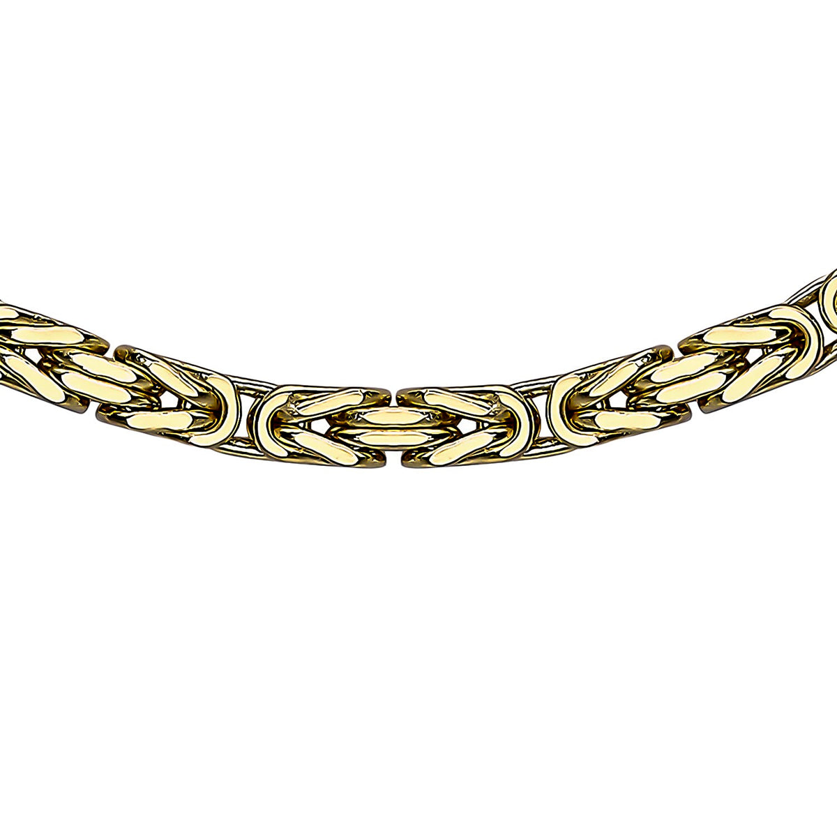 9K Yellow Gold 3.3mm Square Byzantine Chain 18 Inch 7254627 0