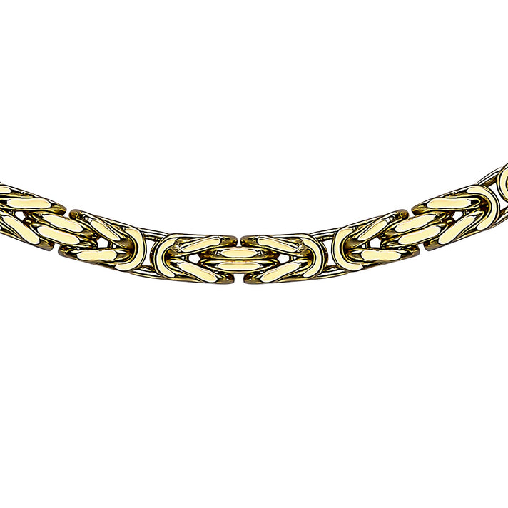 9K Yellow Gold 3.3mm Square Byzantine Chain 18 Inch 7254627 1