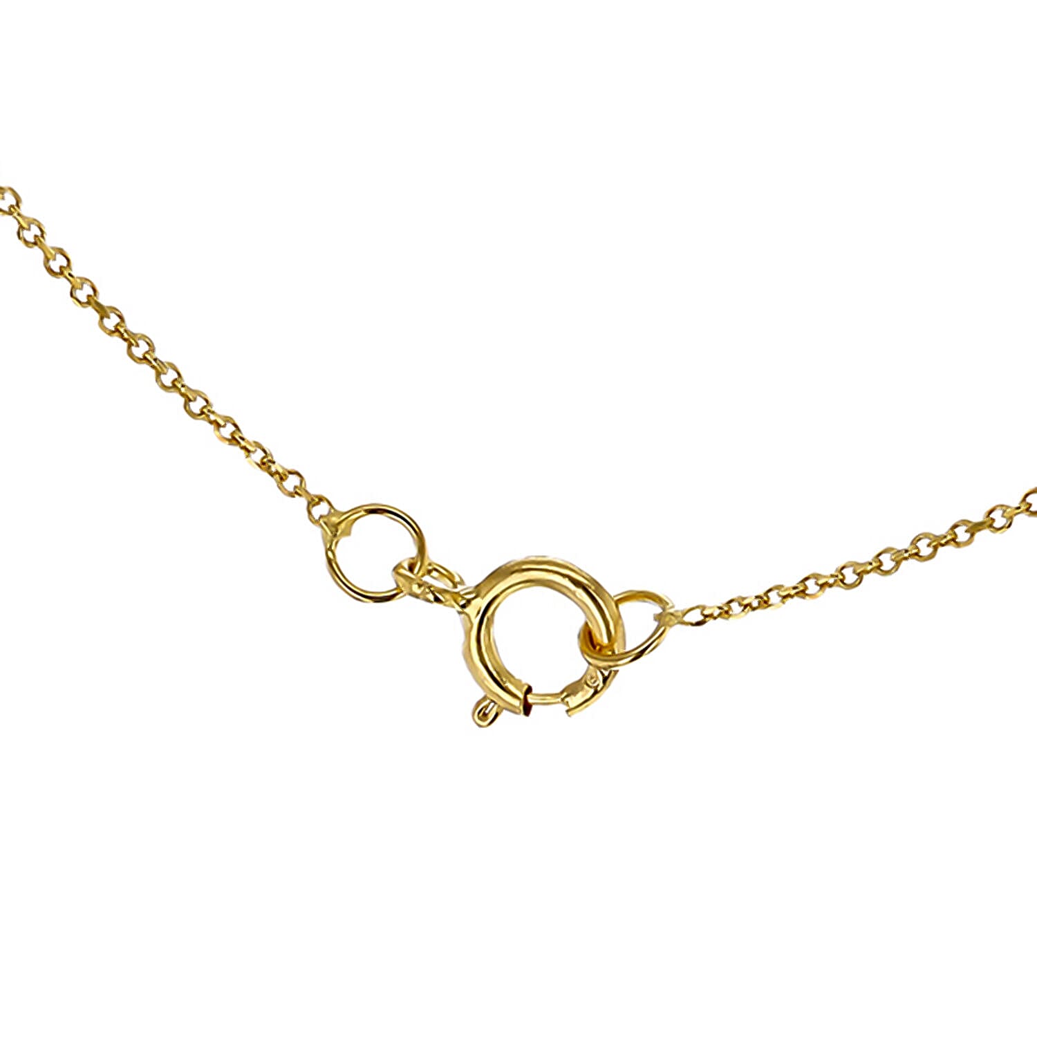 9K Yellow Gold 3.5mm X 4.5mm 'E' Initial Adjustable Necklace 15 to 17 Inch 7189465 4