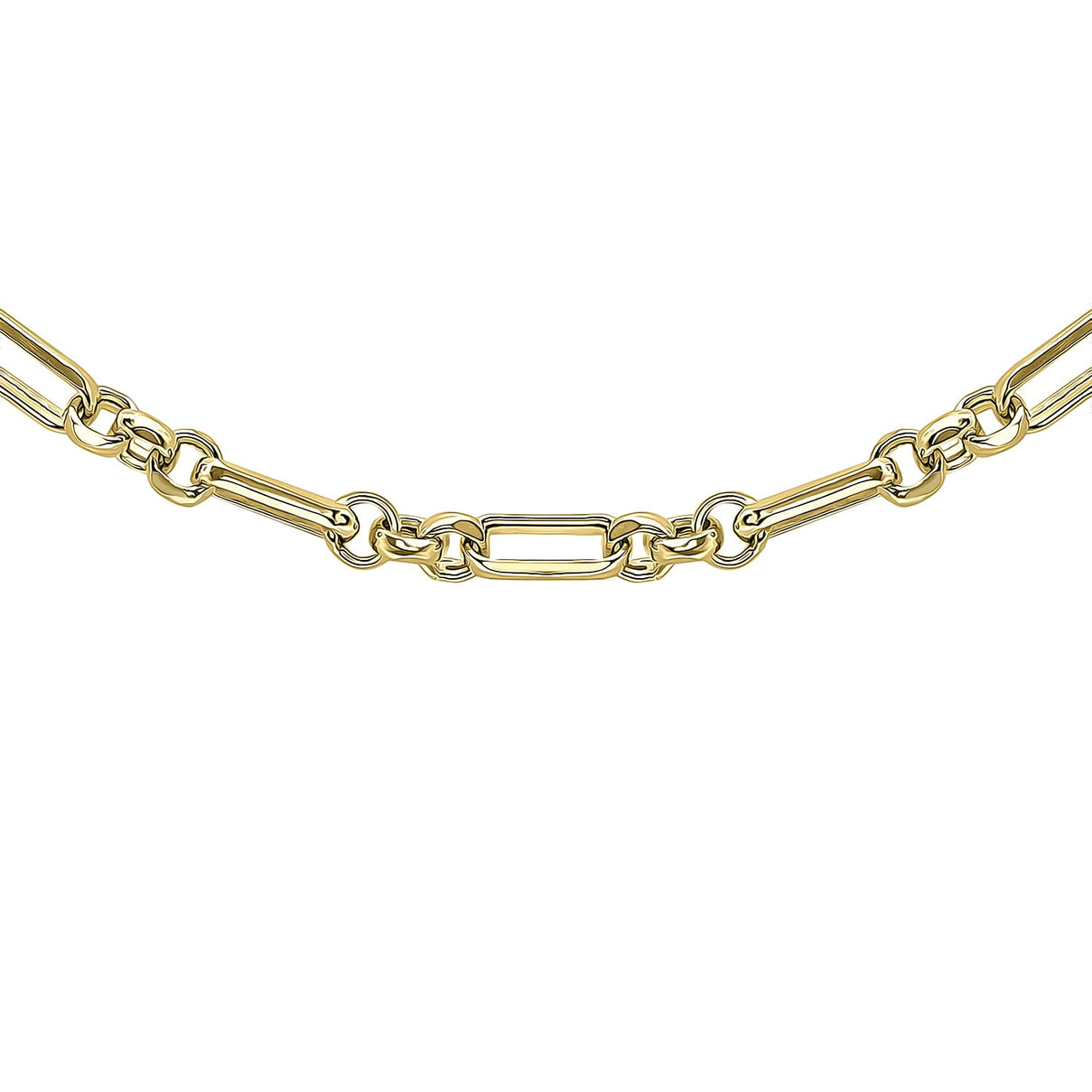 9K Yellow Gold 3.5mm Diamond Cut Figaro Belcher Chain 18 Inch 8894257 0