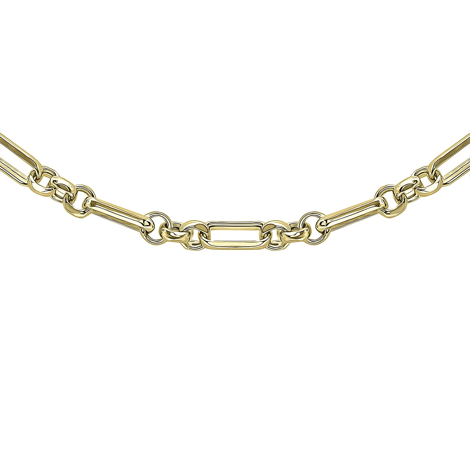 9K Yellow Gold 3.5mm Diamond Cut Figaro Belcher Chain 18 Inch 8894257 0