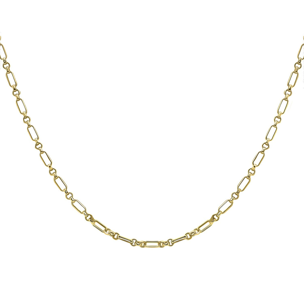 9K Yellow Gold 3.5mm Diamond Cut Figaro Belcher Chain 18 Inch 8894257 1