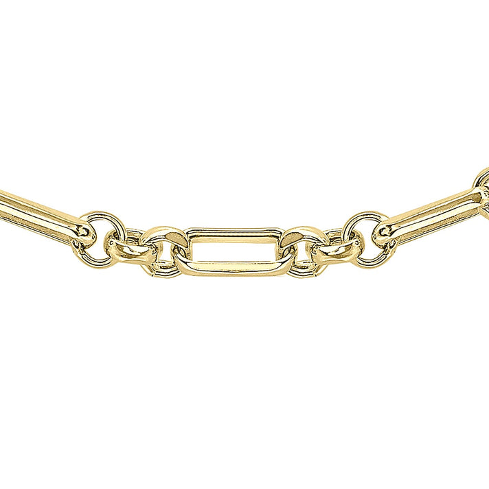 9K Yellow Gold 3.5mm Diamond Cut Figaro Belcher Chain 24 Inch 7254539 1