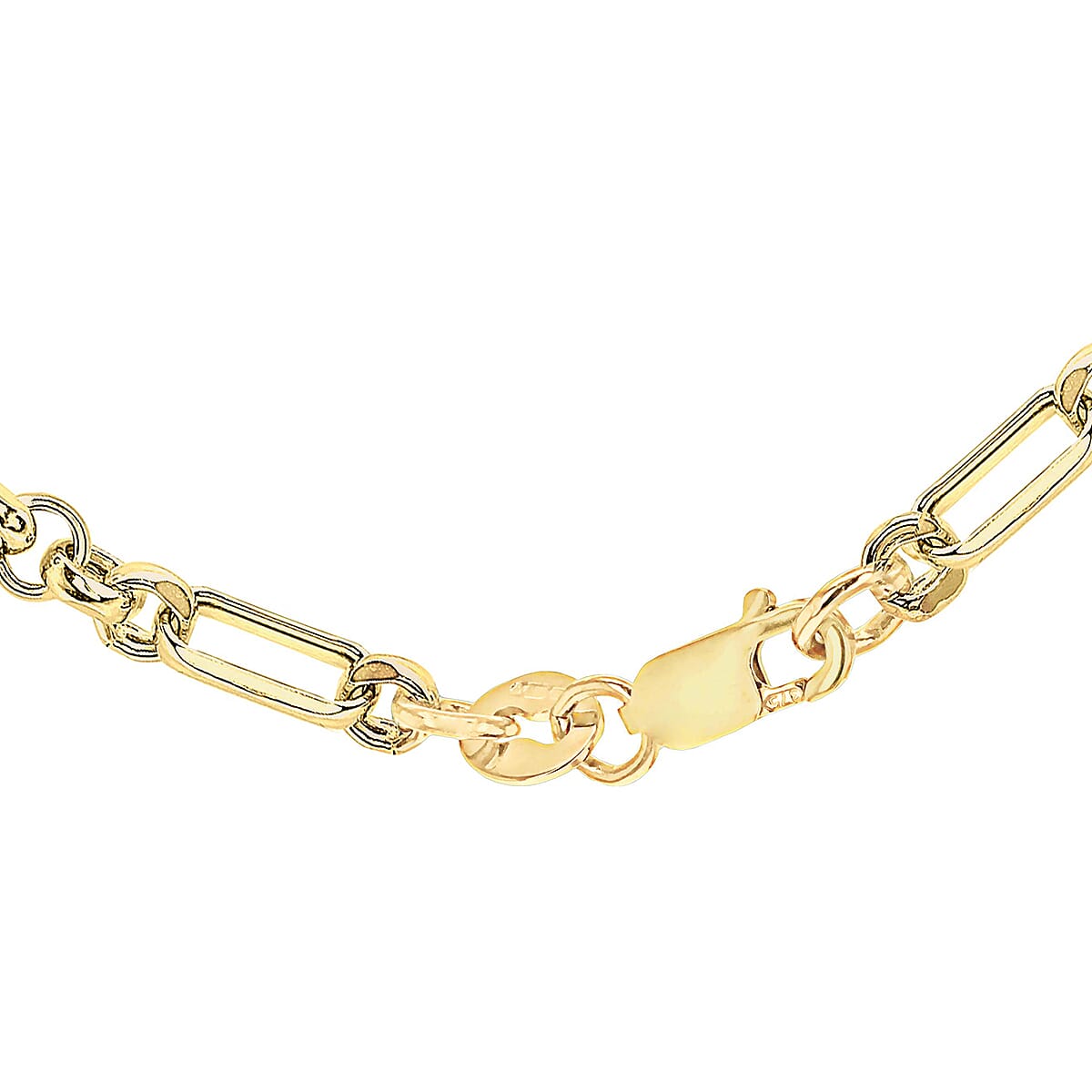 9K Yellow Gold 3.5mm Diamond Cut Figaro Belcher Chain 24 Inch 7254539 3