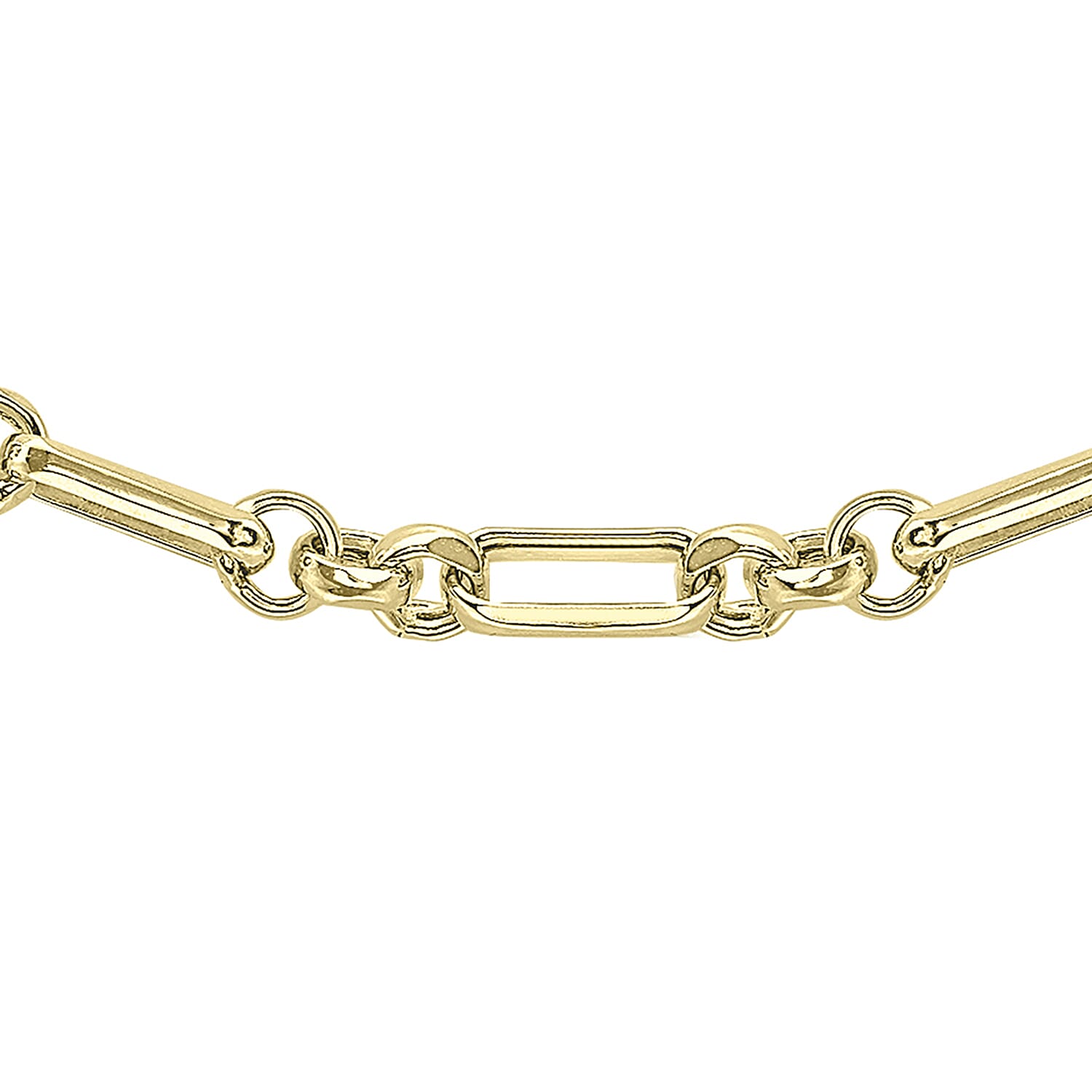 9K Yellow Gold 3.5mm Diamond Cut Figaro Belcher Chain 30 Inch 7190560 0