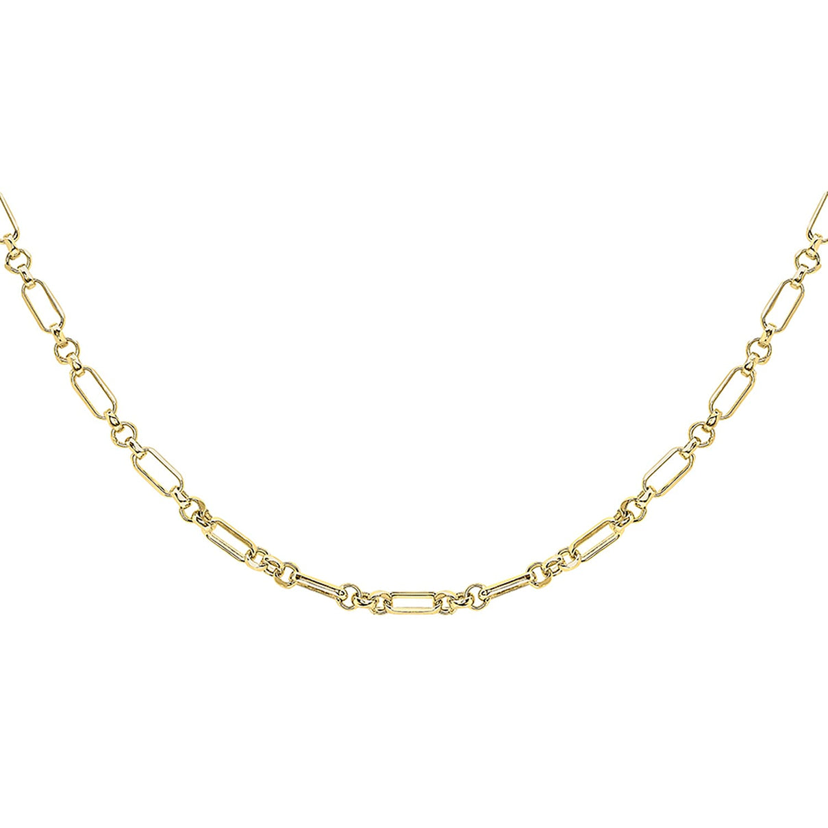 9K Yellow Gold 3.5mm Diamond Cut Figaro Belcher Chain 30 Inch 7190560 1