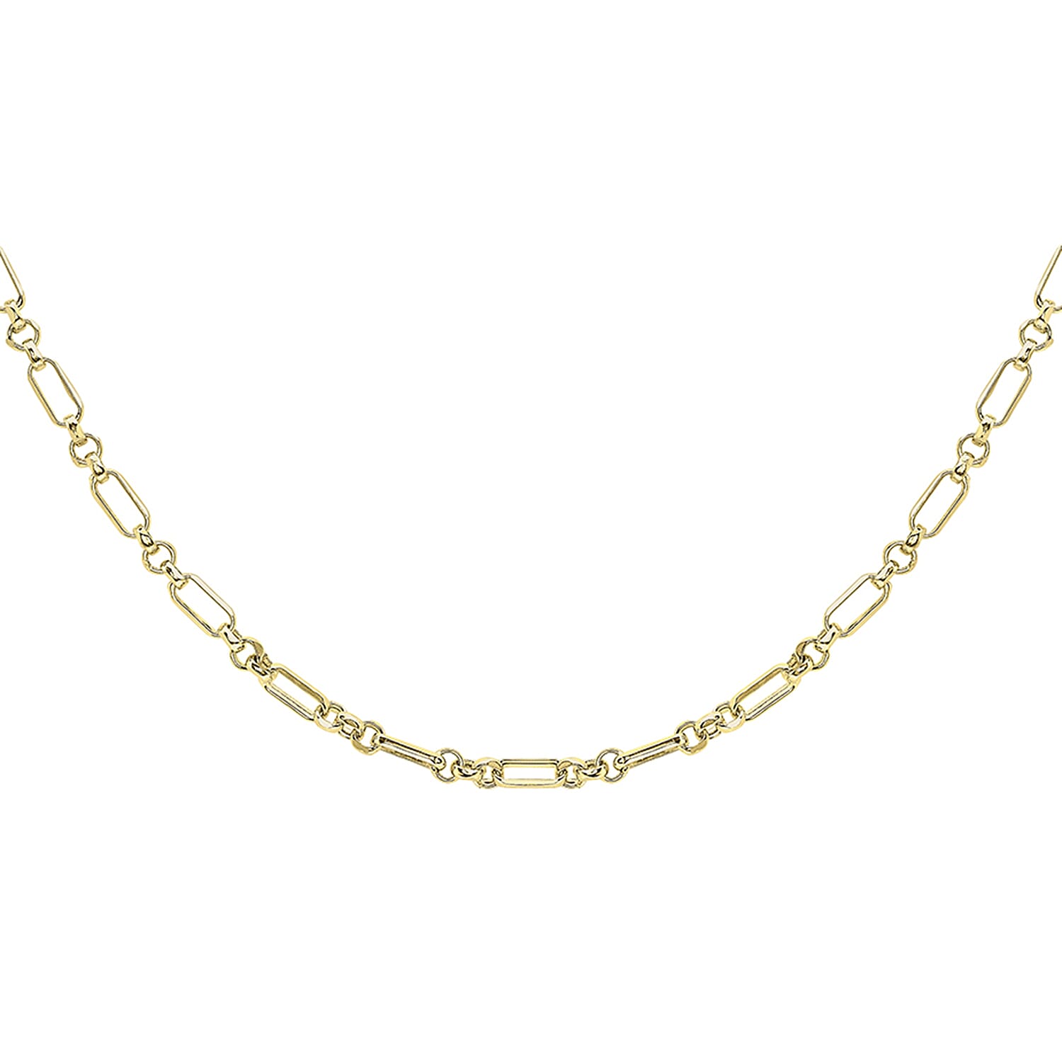 9K Yellow Gold 3.5mm Diamond Cut Figaro Belcher Chain 30 Inch 7190560 1