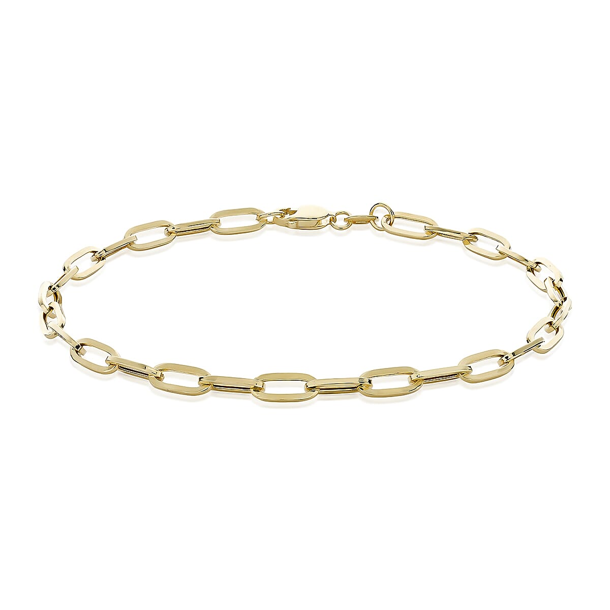 9K Yellow Gold 3.5mm Paper Chain Bracelet 7.5 Inch 7159851 0