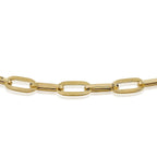 9K Yellow Gold 3.5mm Paper Chain Bracelet 7.5 Inch