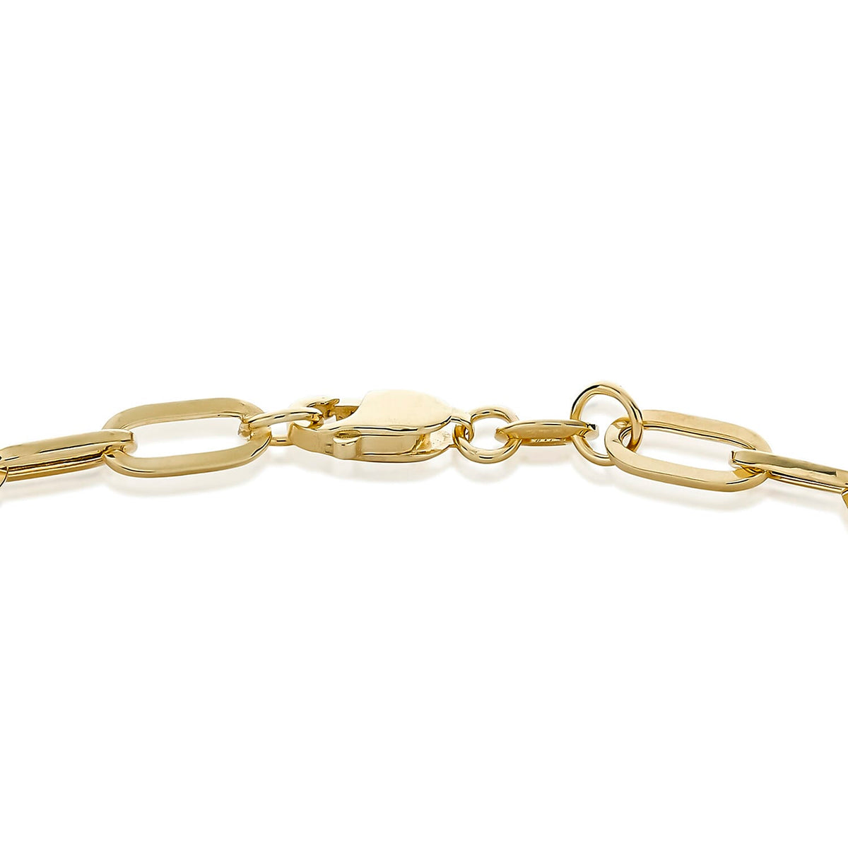 9K Yellow Gold 3.5mm Paper Chain Bracelet 7.5 Inch 7159851 2