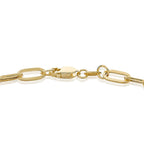 9K Yellow Gold 3.5mm Paper Chain Bracelet 7.5 Inch