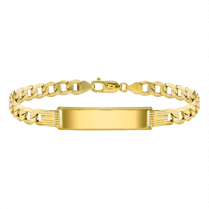 9K Yellow Gold 31MM X 8.5MM Hollow Curb Id Bracelet 8.5 Inch 6.3 grams 6093050 1