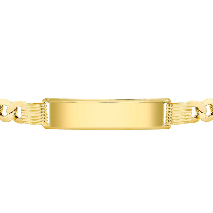 9K Yellow Gold 31MM X 8.5MM Hollow Curb Id Bracelet 8.5 Inch 6.3 grams 6093050 2