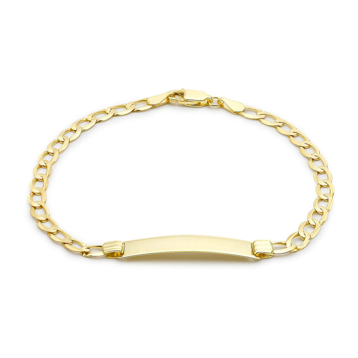 9K Yellow Gold 33mm x 7mm Flat Curb ID Bracelet 7.5 Inch 8894673 1