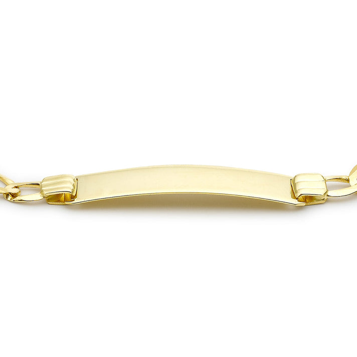9K Yellow Gold 33mm x 7mm Flat Curb ID Bracelet 7.5 Inch 8894673 2