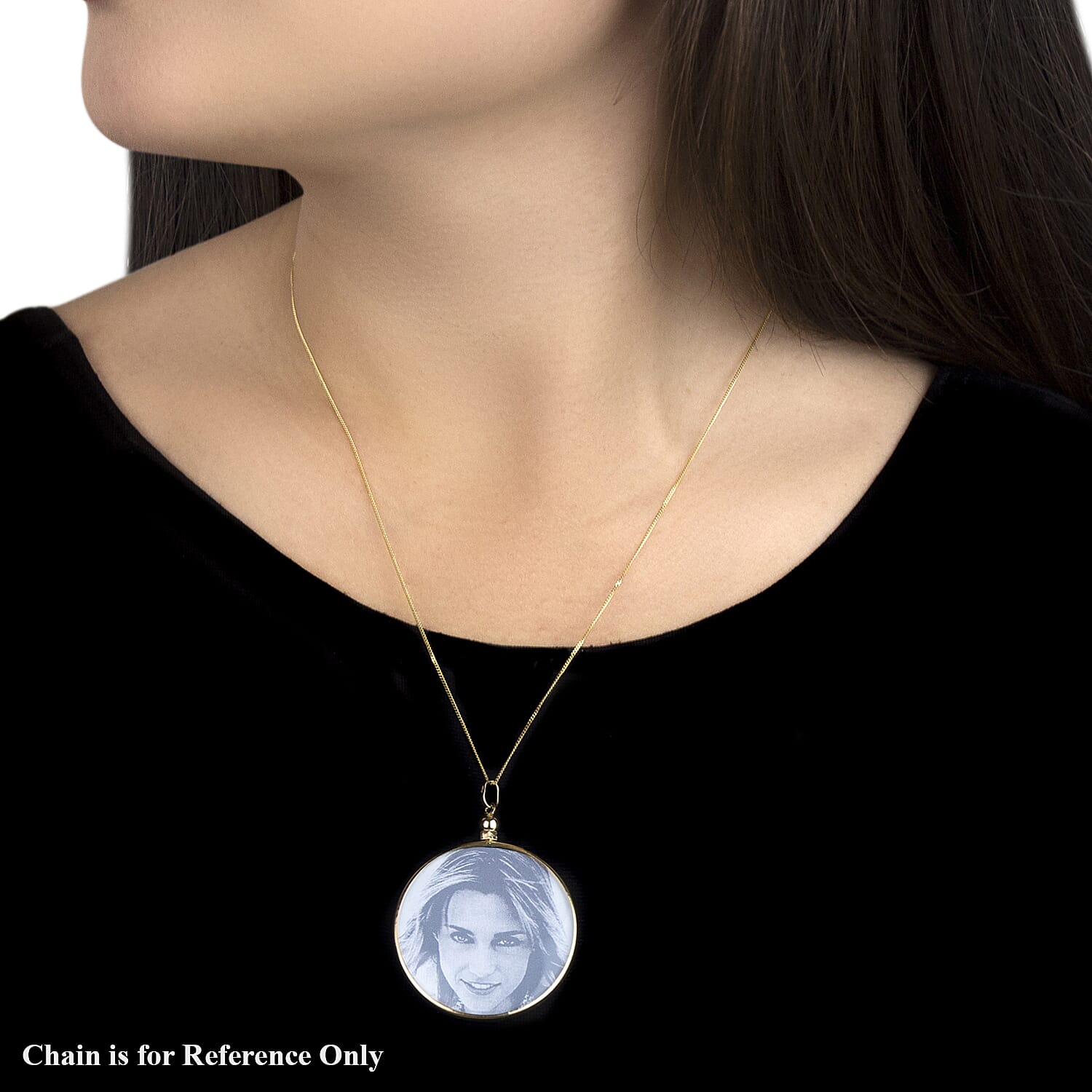 9K Yellow Gold 35mm Fob Locket 6092974 2