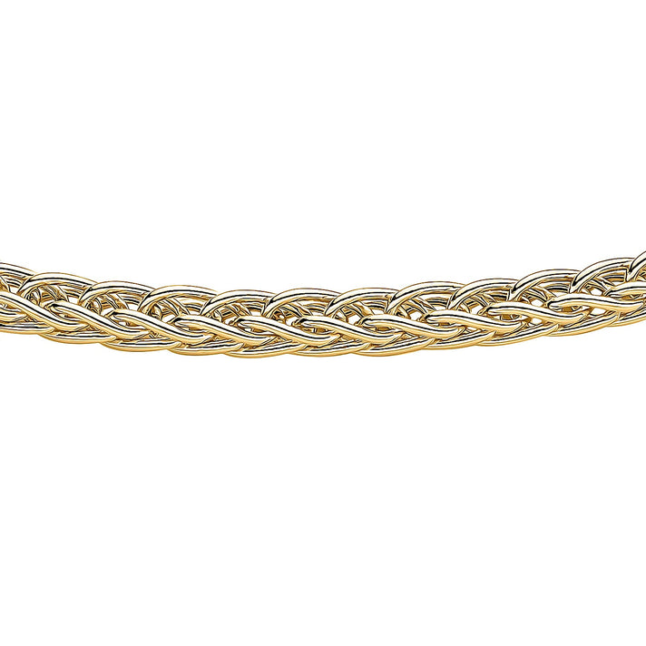 9K Yellow Gold 3MM Spiga Chain Bracelet 7.5 Inch 3 grams 6093039 2
