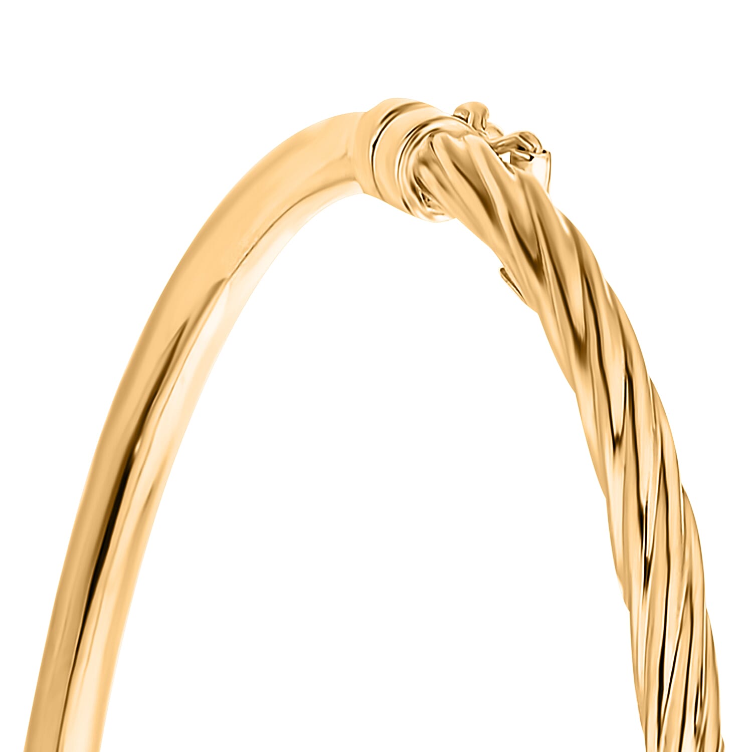 9K Yellow Gold 3mm Half Twist Bangle 8894698 4
