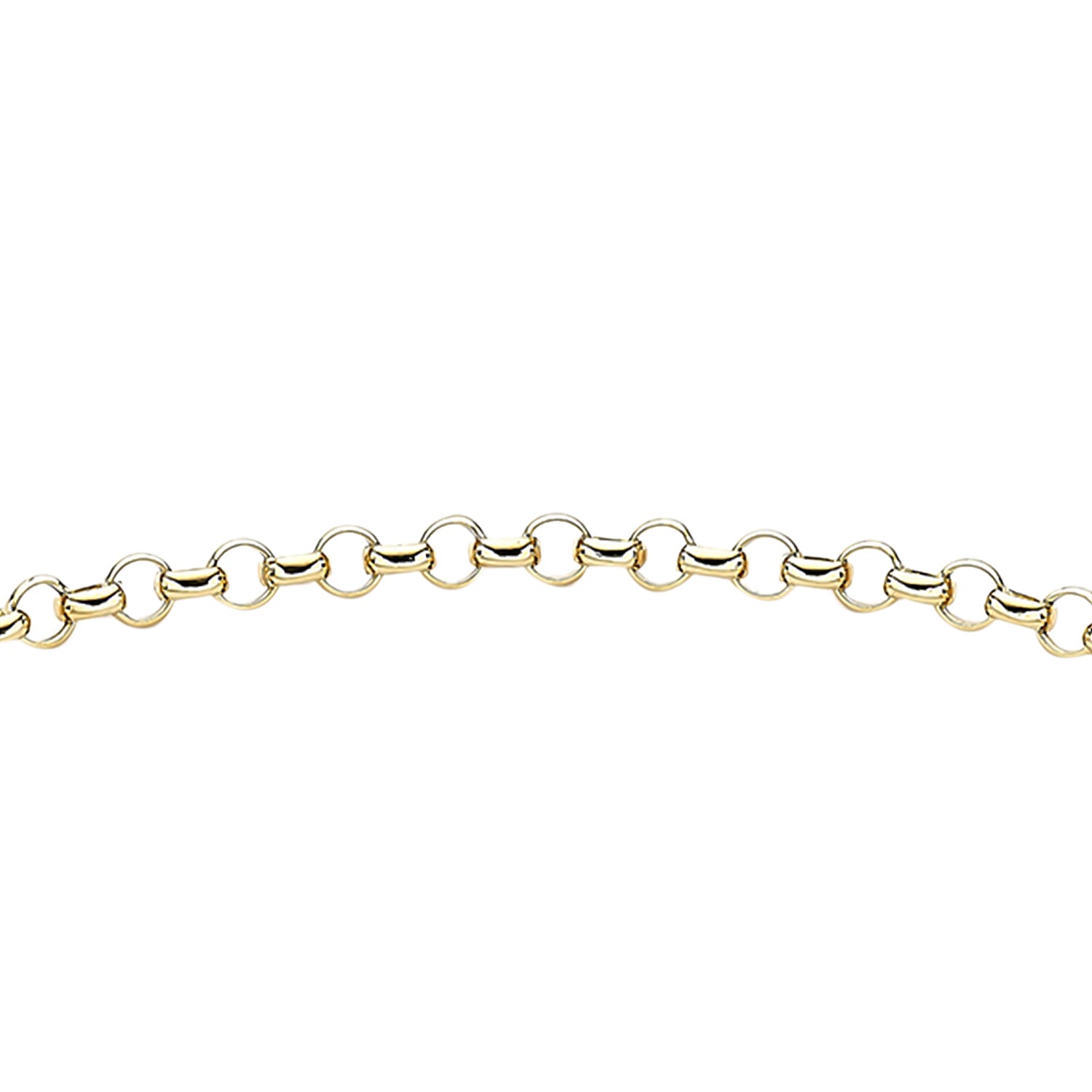 9K Yellow Gold 3mm Hollow Round Belcher 9mm X 14mm Padlock And Safety Chain Bracelet 7 Inch 7078139 1