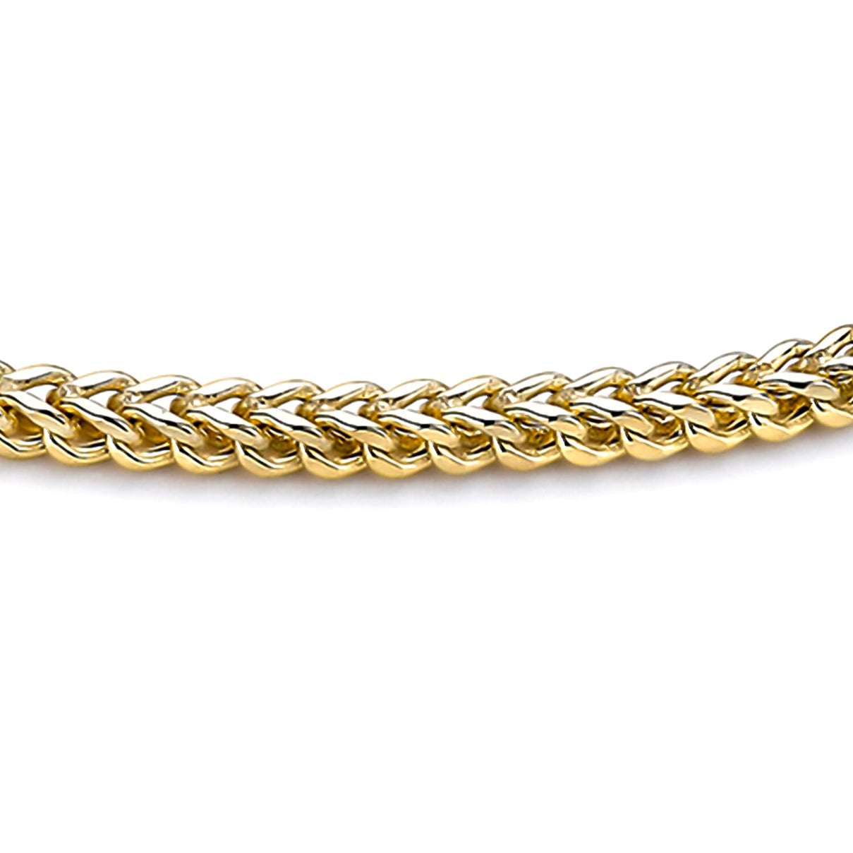 9K Yellow Gold 3mm Square Spiga Chain Bracelet 7.5 Inch 8894685 1