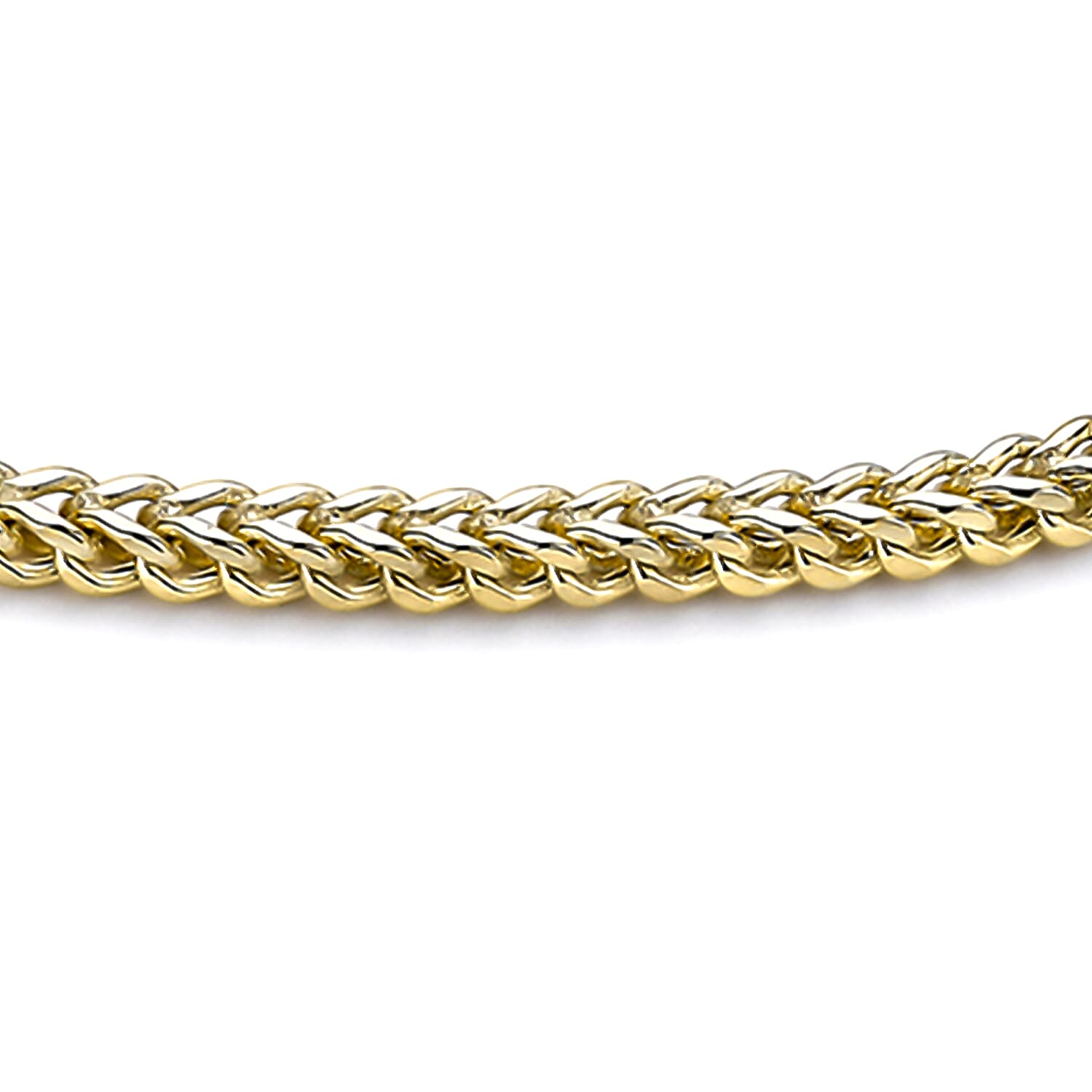 9K Yellow Gold 3mm Square Spiga Chain Bracelet 7.5 Inch 8894685 1