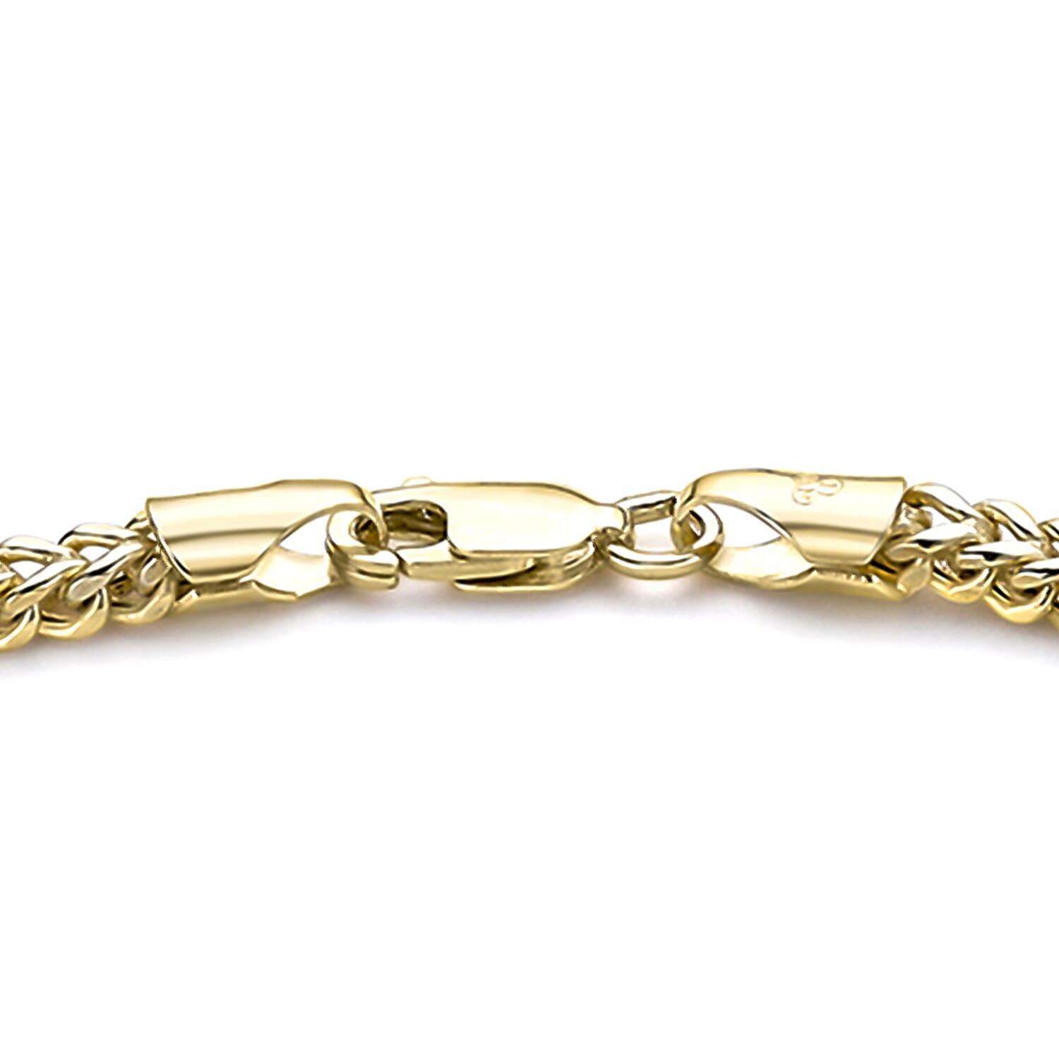 9K Yellow Gold 3mm Square Spiga Chain Bracelet 7.5 Inch 8894685 2