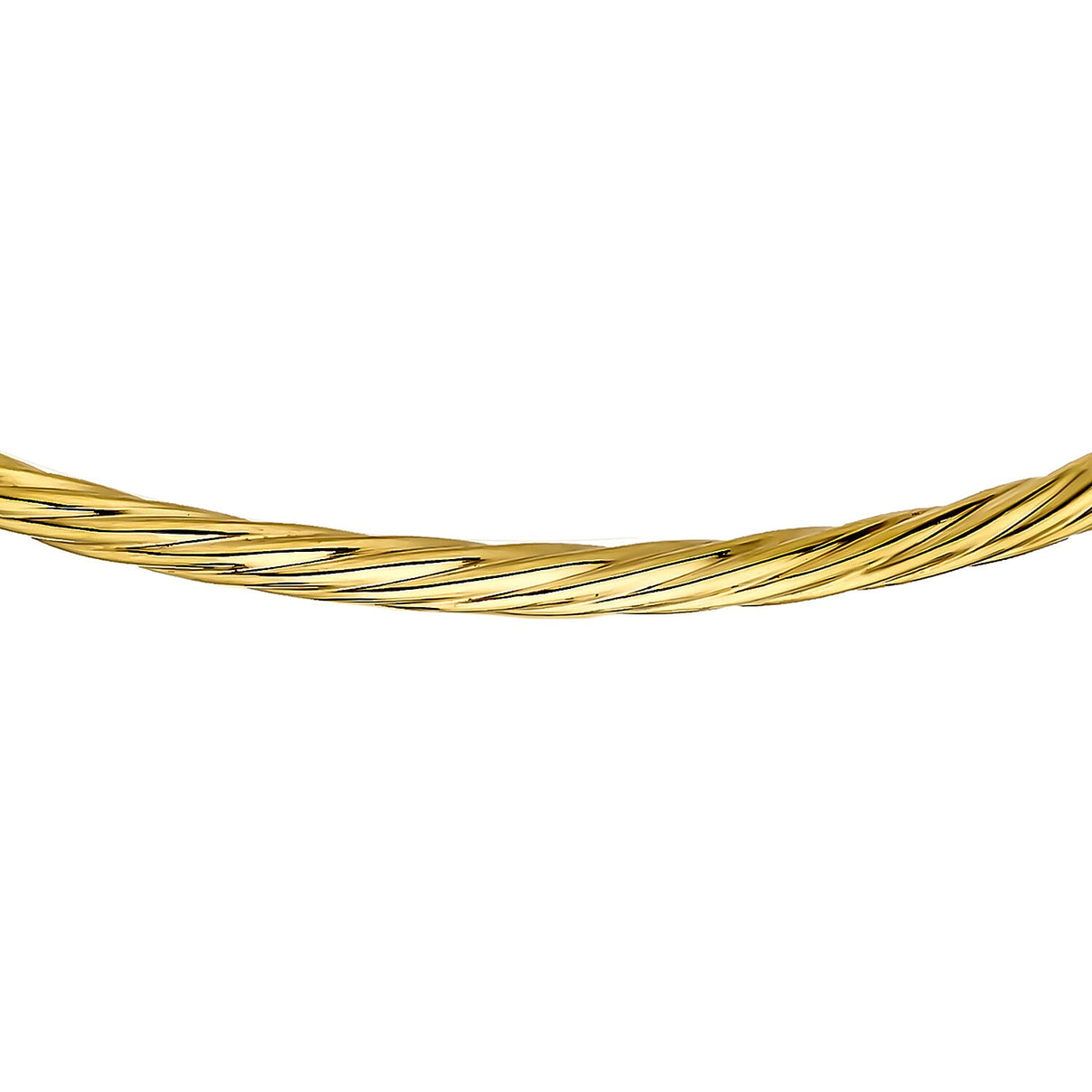 9K Yellow Gold 3mm Twist Oval 44mm x 37mm Baby Bangle 8895030 1
