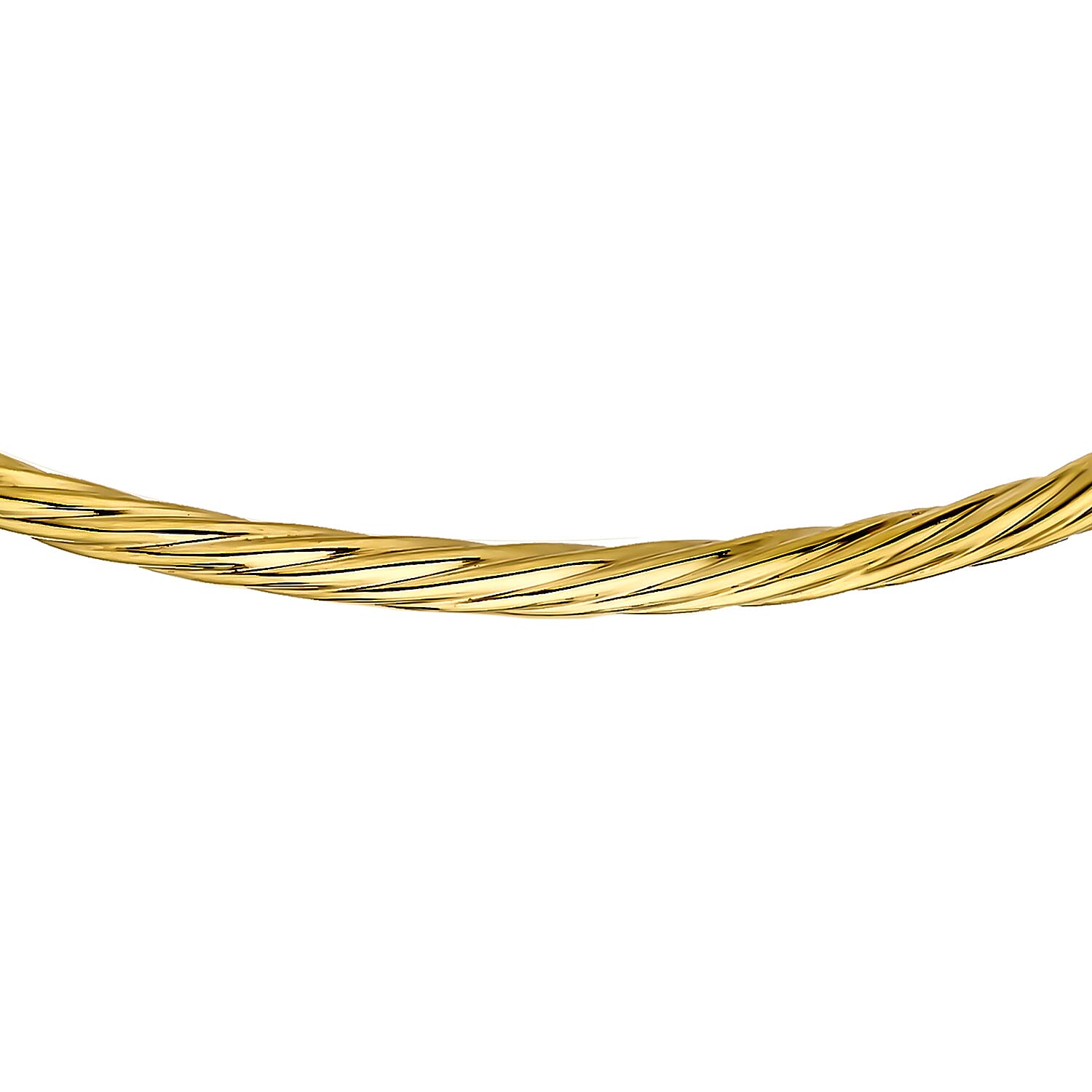 9K Yellow Gold 3mm Twist Oval 44mm x 37mm Baby Bangle 8895030 1