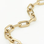 9K Yellow Gold 4.9MM Paperclip Chain Bracelet 7.5 Inch, 3.7 grams