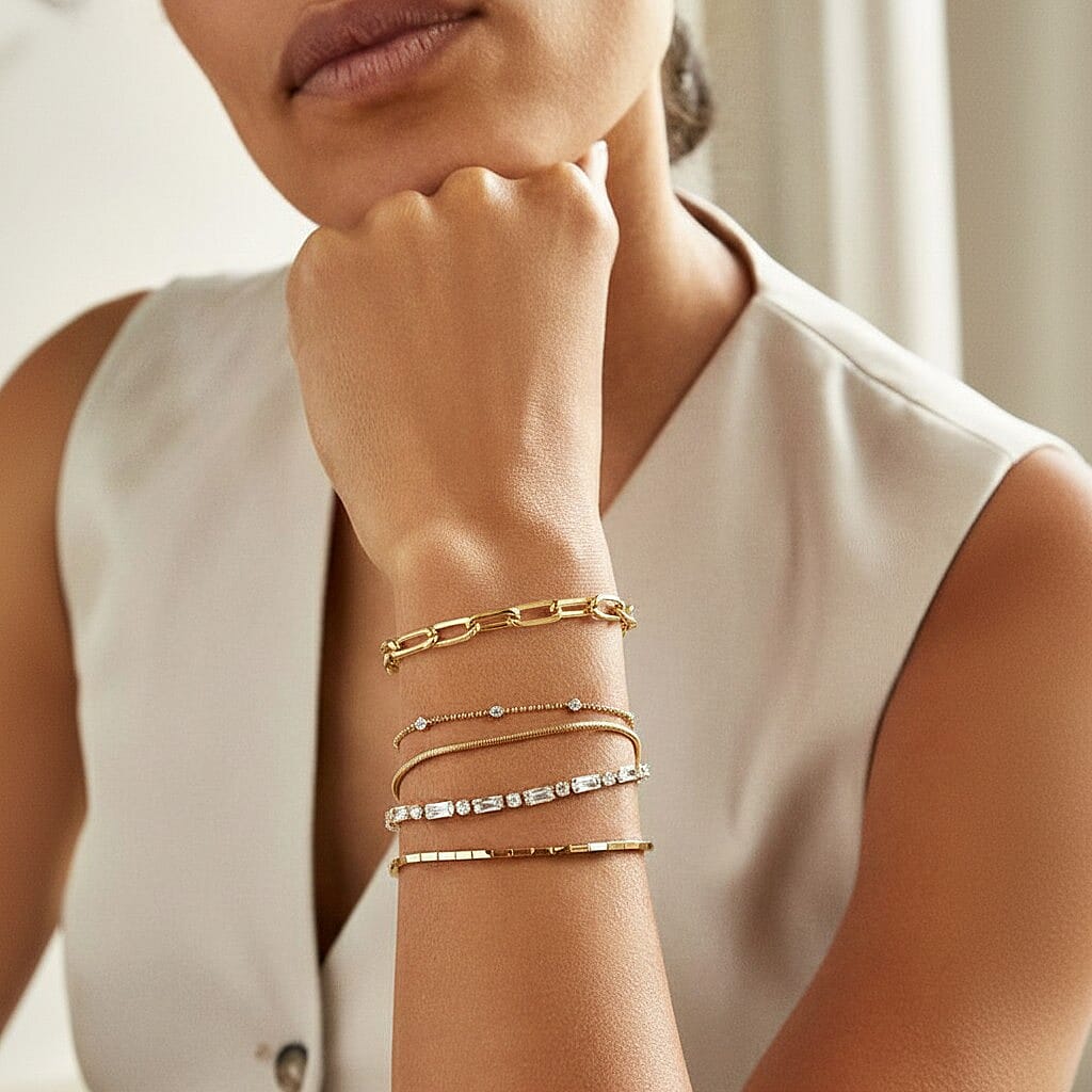 9K Yellow Gold 4.9MM Paperclip Chain Bracelet 7.5 Inch 3.7 grams 6093032 5