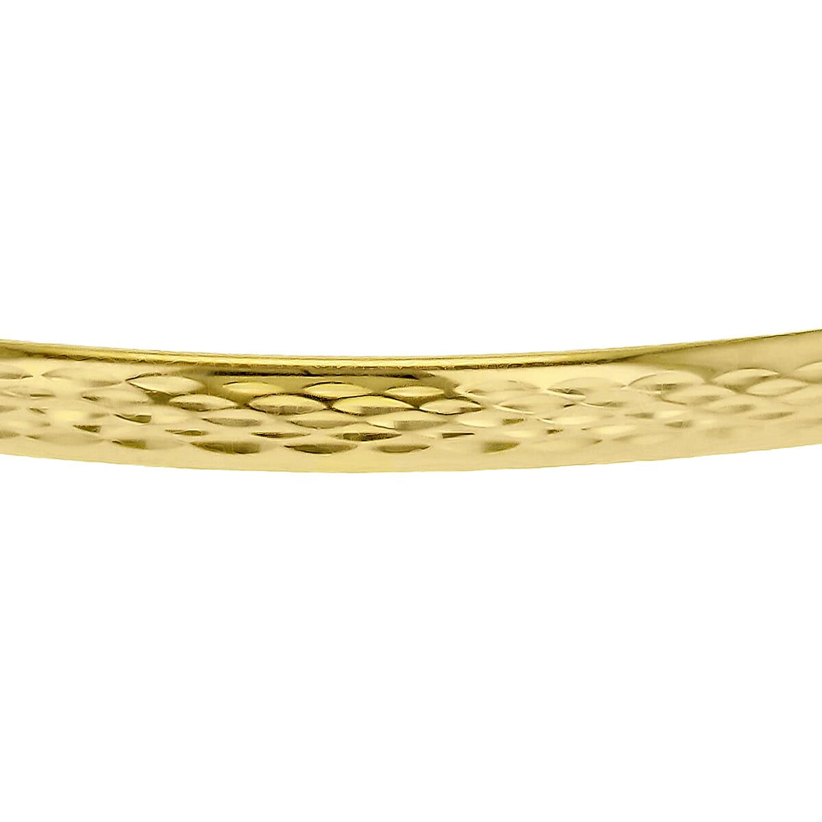 9K Yellow Gold 4mm Diamond Cut Bangle Supreme Finish 8894695 1