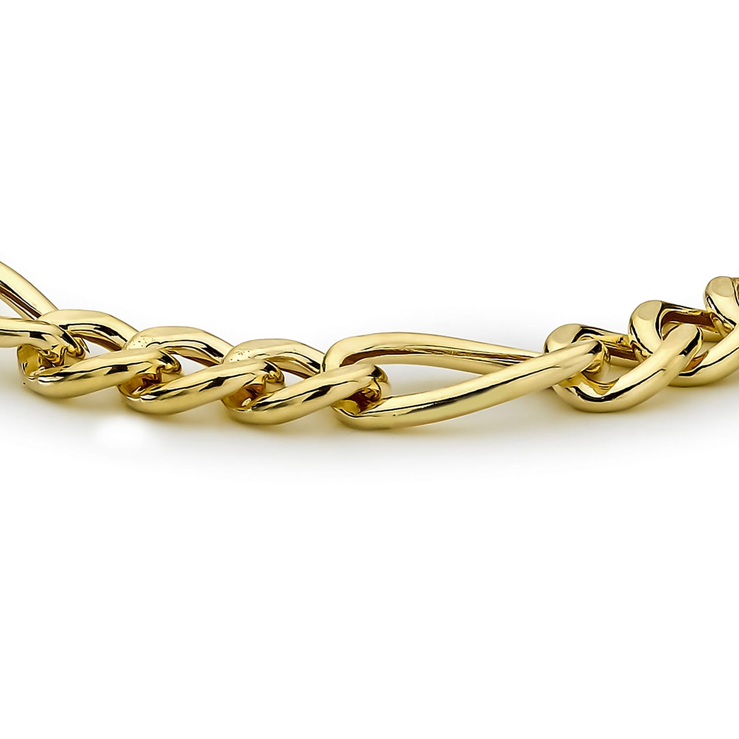 9K Yellow Gold 4mm Oval Link T Bar Belcher Bracelet 7.5 Inch 7078127 1