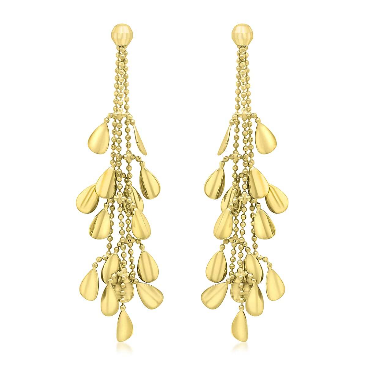 9K Yellow Gold 52mm Cascade Drop Earrings 7159992 0