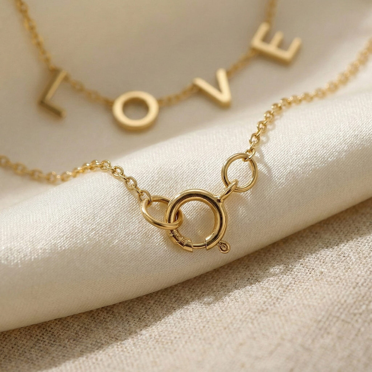 9K Yellow Gold 5mm Love Adjustable Necklace 15 Inch to 17 Inch 7343248 6