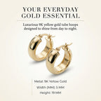 9K Yellow Gold  Earring,  Gold Wt. 1.6 Gms