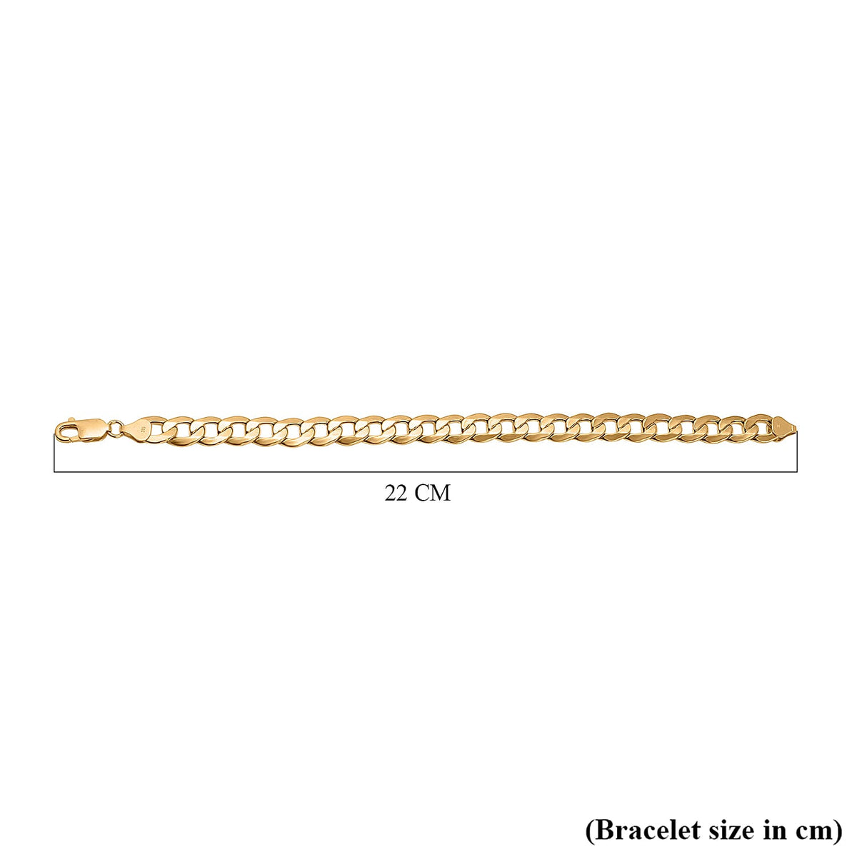 9K Yellow Gold 6 Sided Curb Bracelet (Size - 7.5), Gold Wt. 9.00 Gms 7683742 4